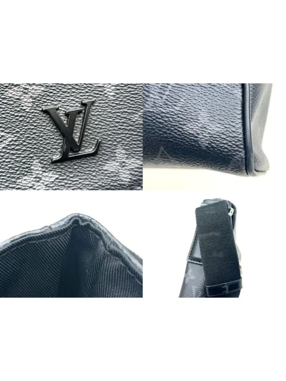 Louis Vuitton District Shoulder Bag Monogram Eclipse Black